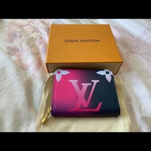 Midnight fuchsia mini zippy wallet